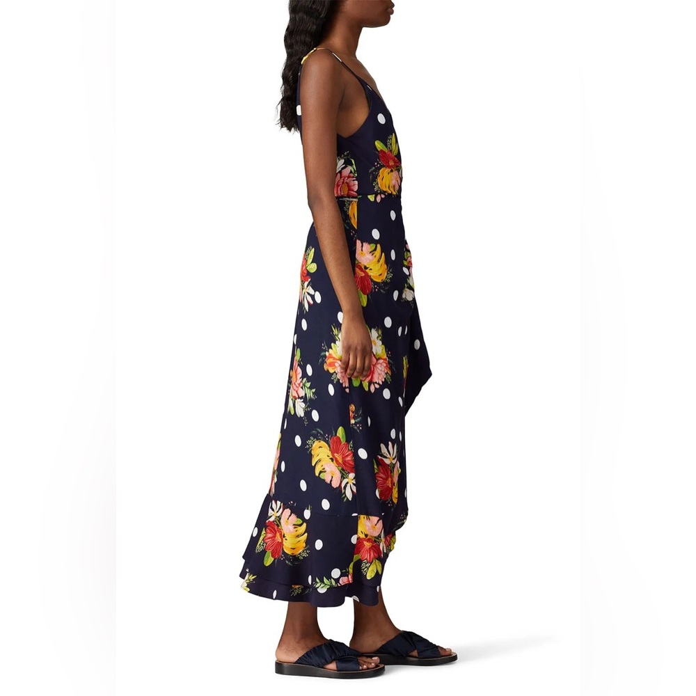Farm Rio Nanaju Black Floral wrap maxi dress - Picture 3 of 12